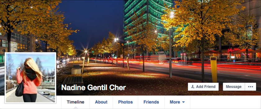 Nadine Gentil Cher https://www.facebook.com/profile.php?id=100007627487397 So uncreative. Veronika Hompo and all these Nazis will spend 20 hours trolling and working on utter crap, but won't take one minute to make up a new fake alias for the latest sock account on Facebook. Totally lame.