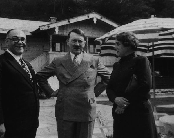 Dr. Morell, Hitler, and Mrs. Morell.